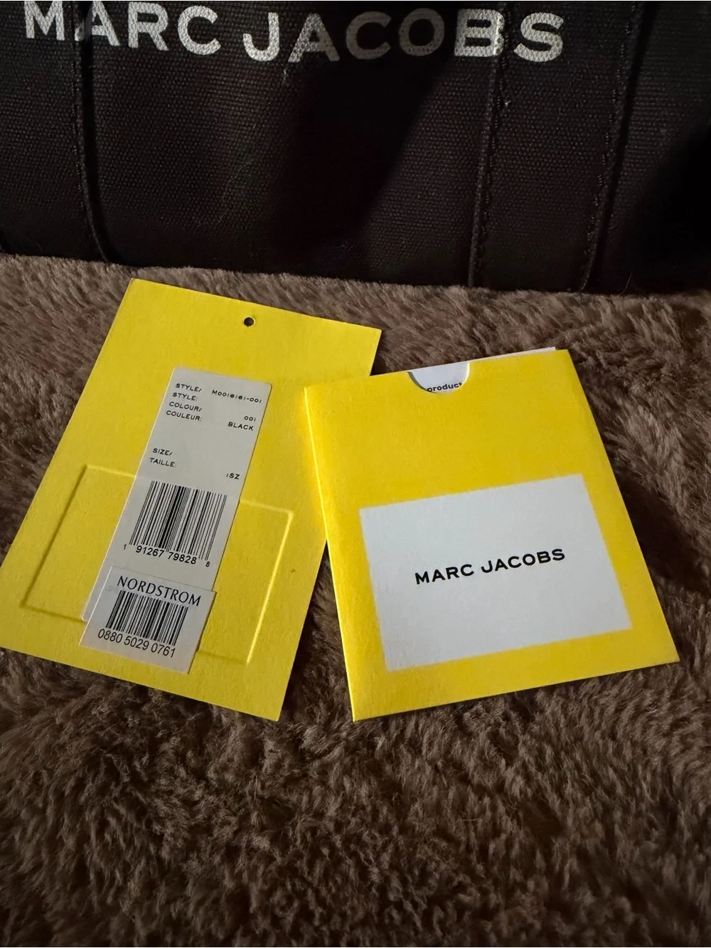 Marc Jacobs Black 'The Tote Bag' Canvas Tote with Removable Strap